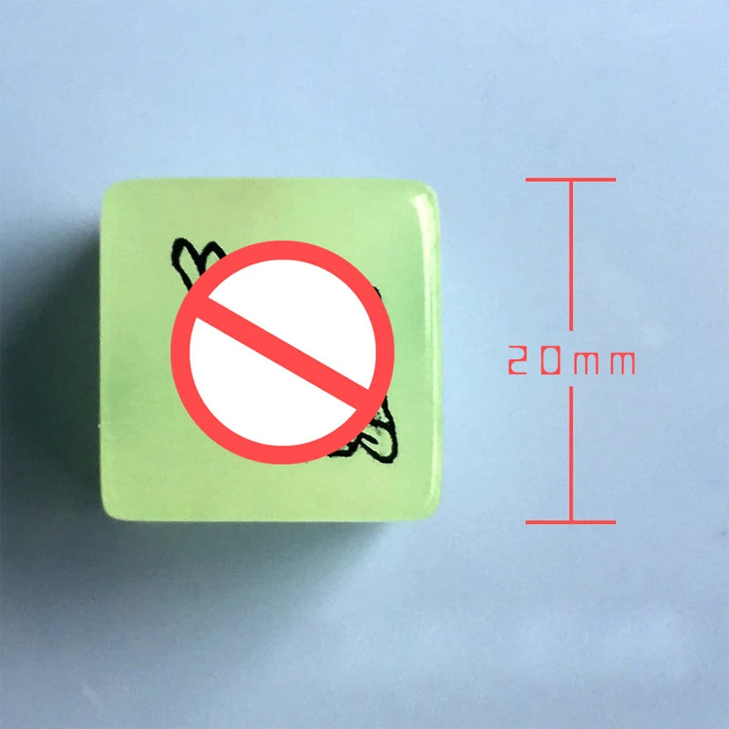 2Pcs 6 Side Erotic Luminous Dice { sex toy }