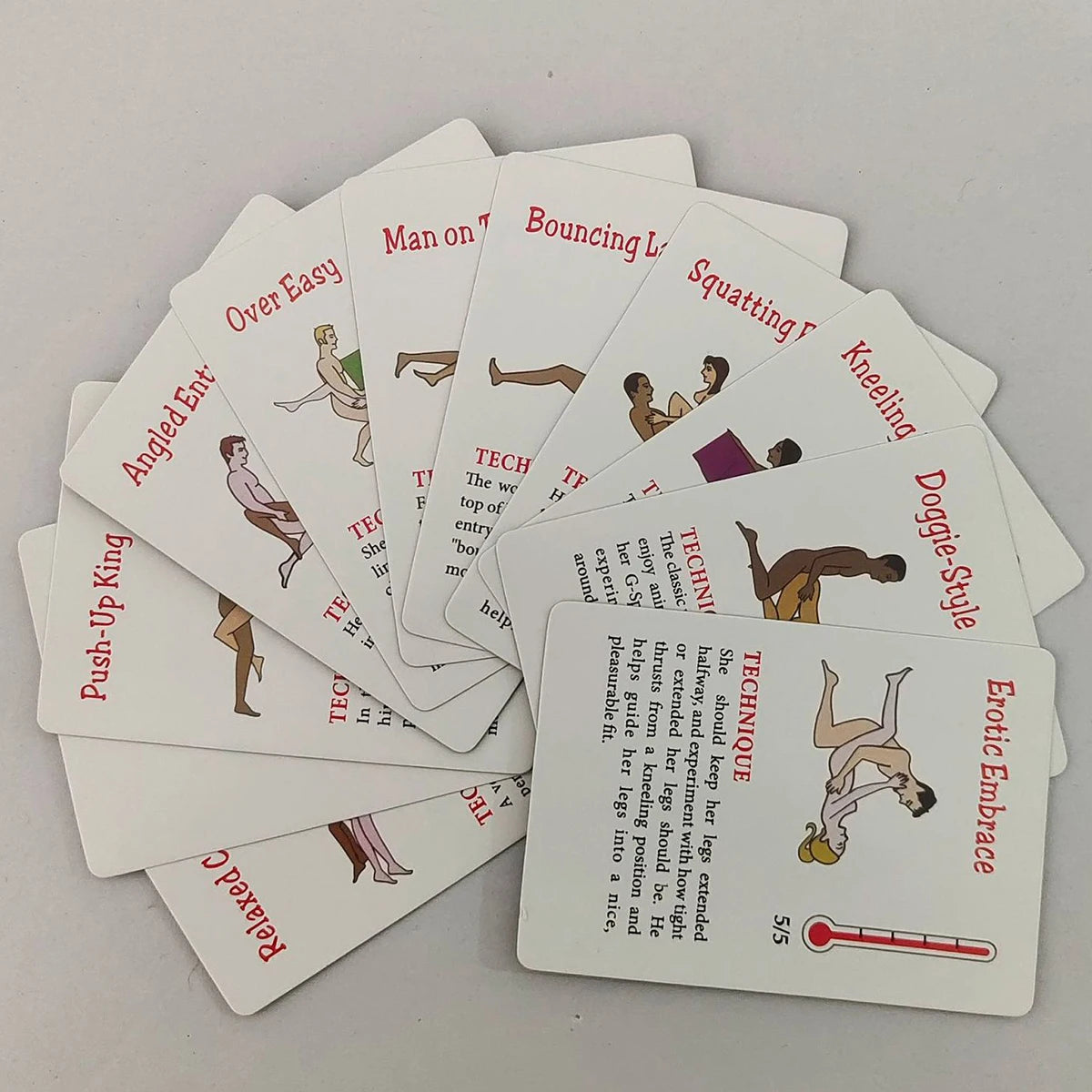 Adult Sex Position Card Games (50 Bondage Positions Sex Love Cards Pose Naughty Erotic Products)