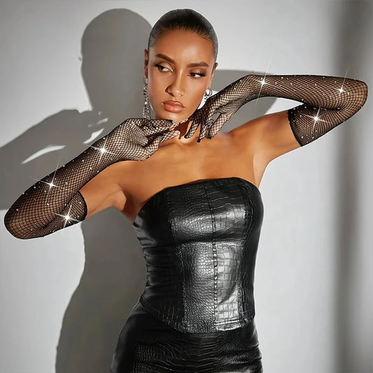 Sexy Flash Diamonds Long Gloves