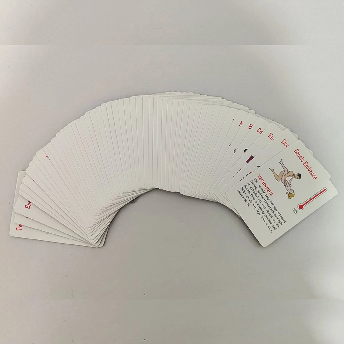 Adult Sex Position Card Games (50 Bondage Positions Sex Love Cards Pose Naughty Erotic Products)