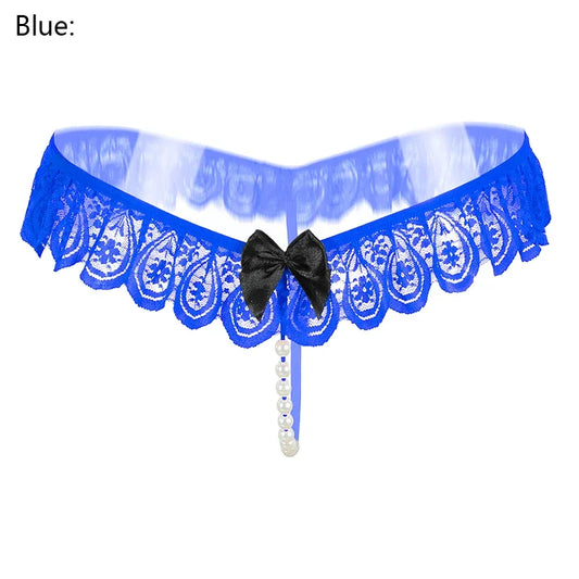 Leechee Sexy Pearls Open Crotch Panties