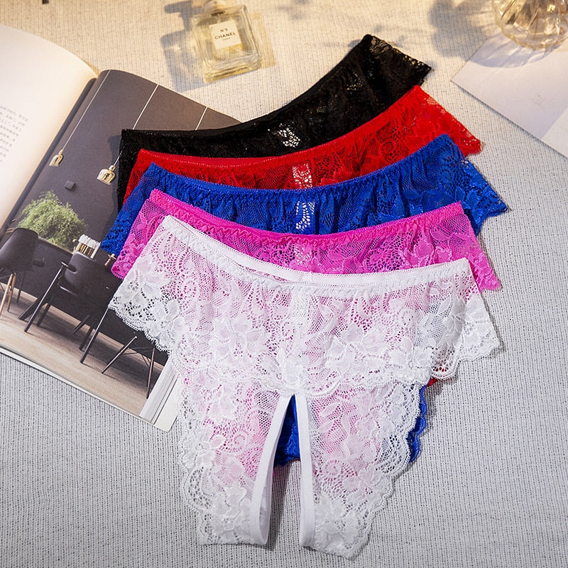 Sexy Plus Size Crotchless Panties XL - 4XL