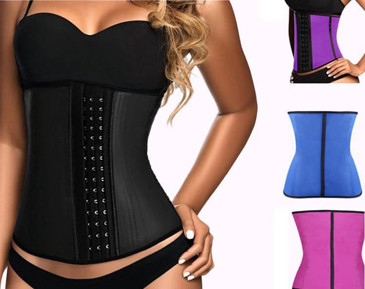 Latex Waist Trainer Corset w/9 Steel Bone Body Shapers
