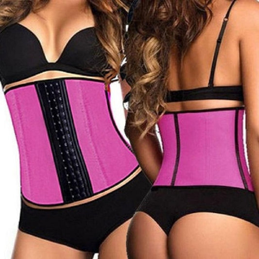 Latex Waist Trainer Corset w/9 Steel Bone Body Shapers