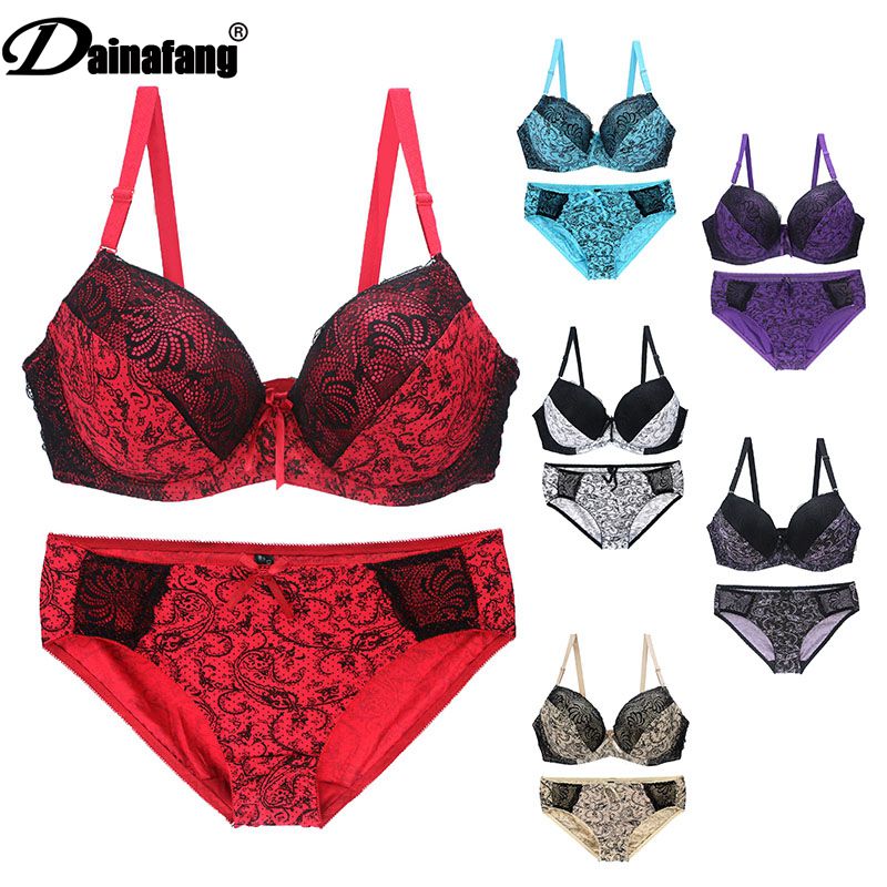 New Sexy Plus Size Lace Push Up Lingerie