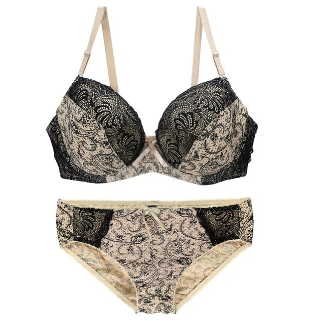 New Sexy Plus Size Lace Push Up Lingerie