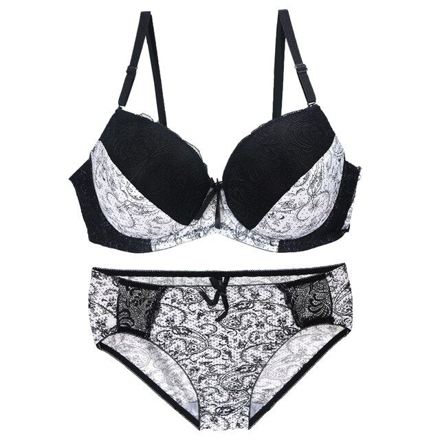 New Sexy Plus Size Lace Push Up Lingerie