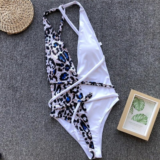 Monokinis bandage one-piece suits Leopard, snake & cheetah print