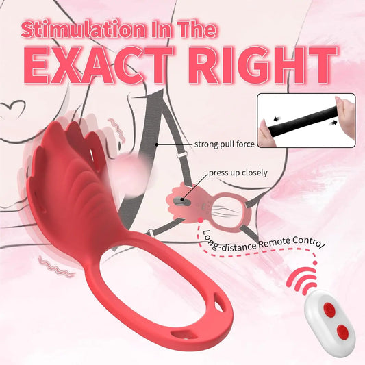 Wearable Adult Sex Toy Vibrating Ring with Remote Control