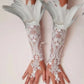 Cat Scan Fashion Lace Feather Gloves