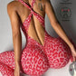Sexy Leopard Print Sports Jumpsuit Activewear