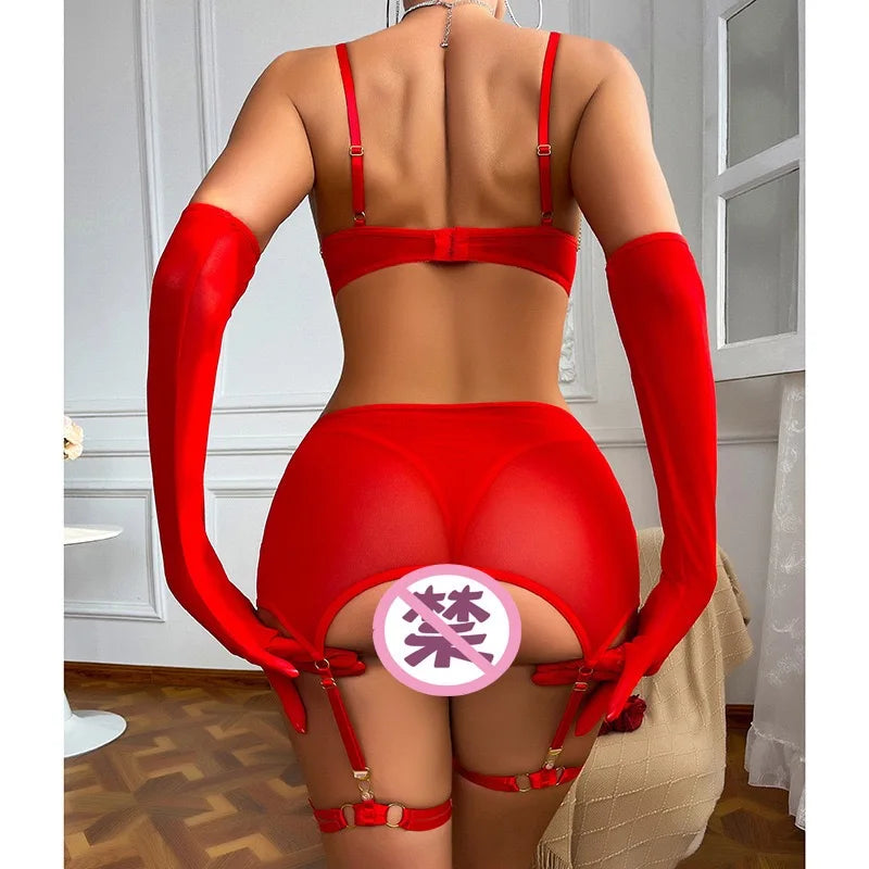 sexy hot girl heart ring bodysuit