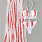 2026 Ultra Stylish 3pc Tie Dye Cross Swimsuit & Cover Up