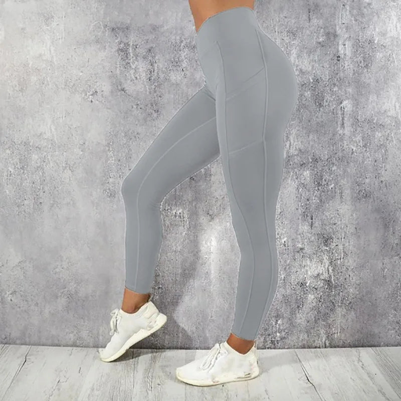 High Waist Yoga Fitness Leggings w Pocket