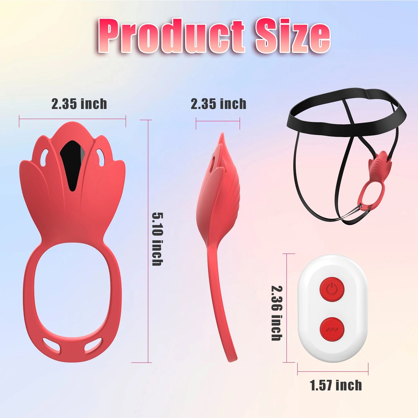 Wearable Adult Sex Toy Vibrating Ring with Remote Control