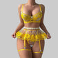 Ultra Seductive Yellow Lace Lingerie Set