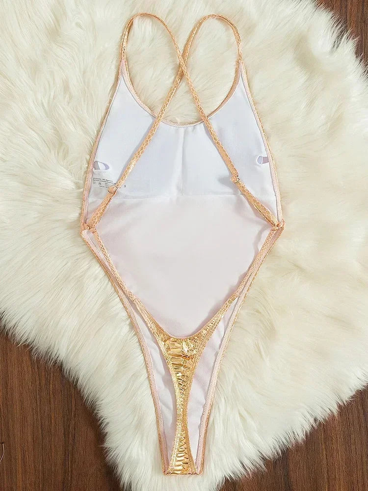 Mini Micro String Cross Backless Monokini