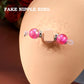 1 Pair Of Adjustable strap Nipple Rings Glitter Beads