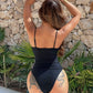 Chic Yellow Hollow Out Backless Monokini 2026