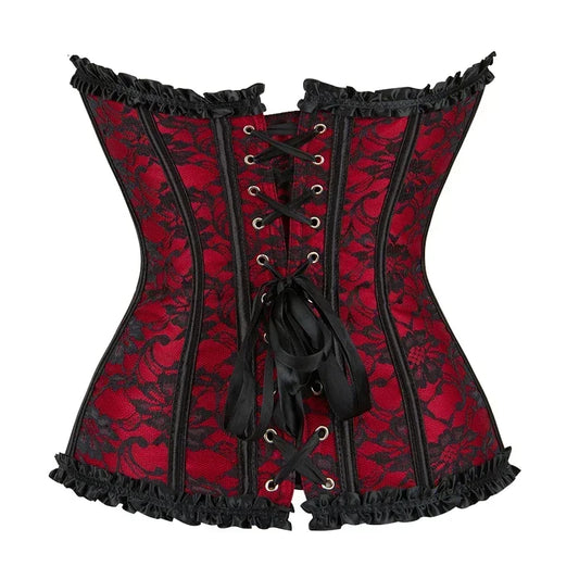 Floral Vintage Fashion Medieval Lace Corset