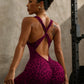 Sexy Leopard Print Sports Jumpsuit Activewear