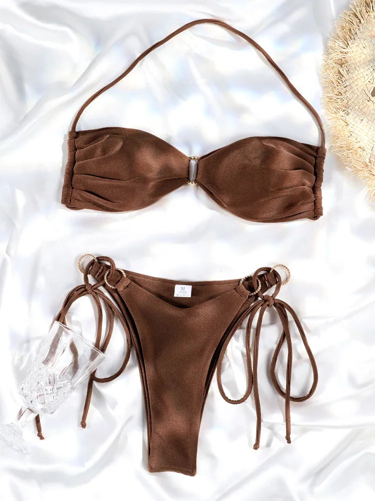 Solid Color 2pc Bikini sets
