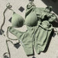 3-pc Bikini Set w/Skirt Wrinkled