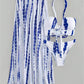 2026 Ultra Stylish 3pc Tie Dye Cross Swimsuit & Cover Up