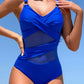 Sheer Solid Strap Monokini Summer Beachwear