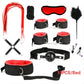 Bdsm Adult stimulation Kit handcuff nipple clamp Whip Sex Metal APlug vibrator set