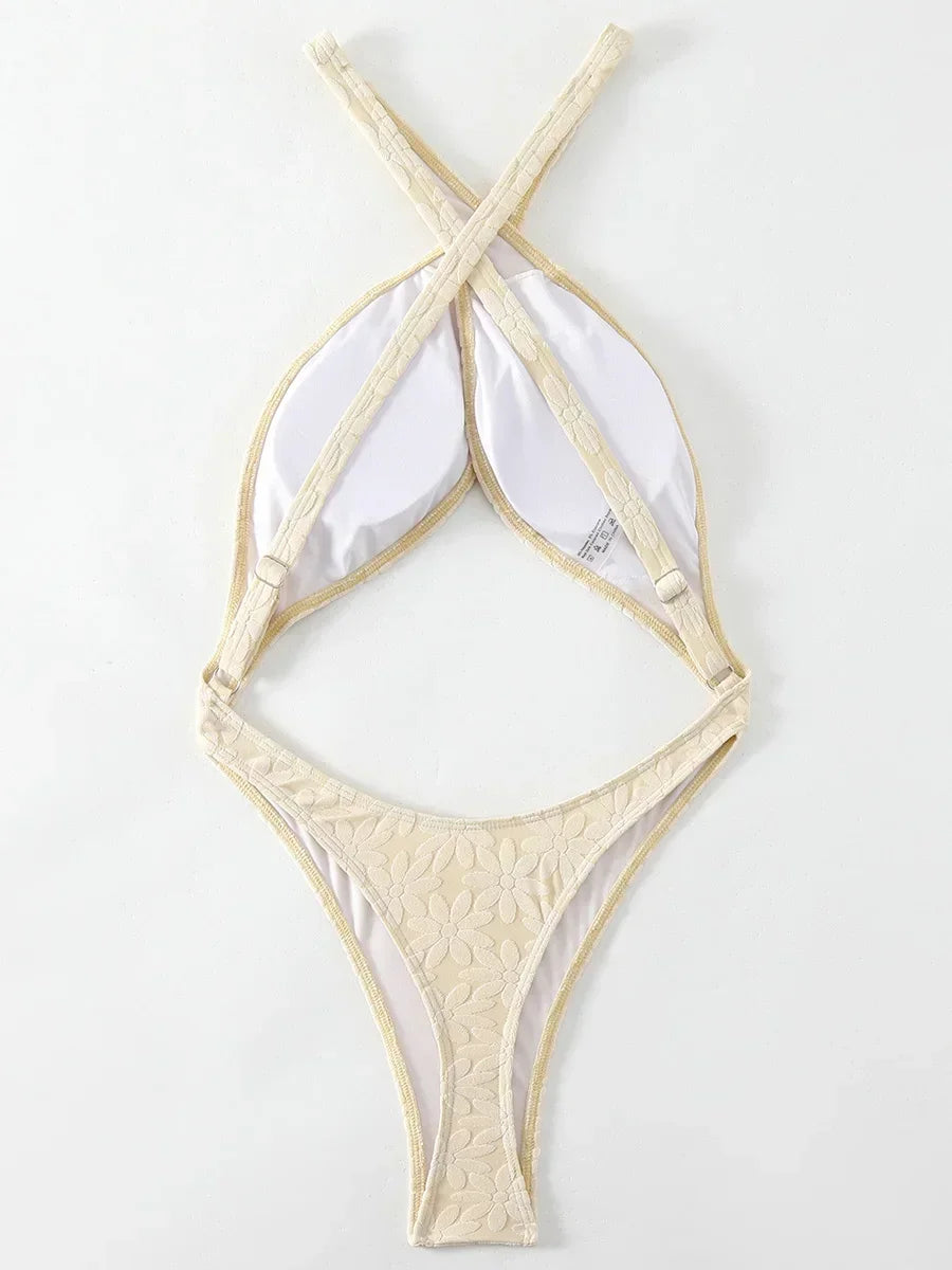 Tummy Cut Out Monokini Trikini Swimwear