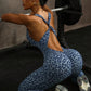 Sexy Leopard Print Sports Jumpsuit Activewear