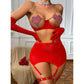 sexy hot girl heart ring bodysuit