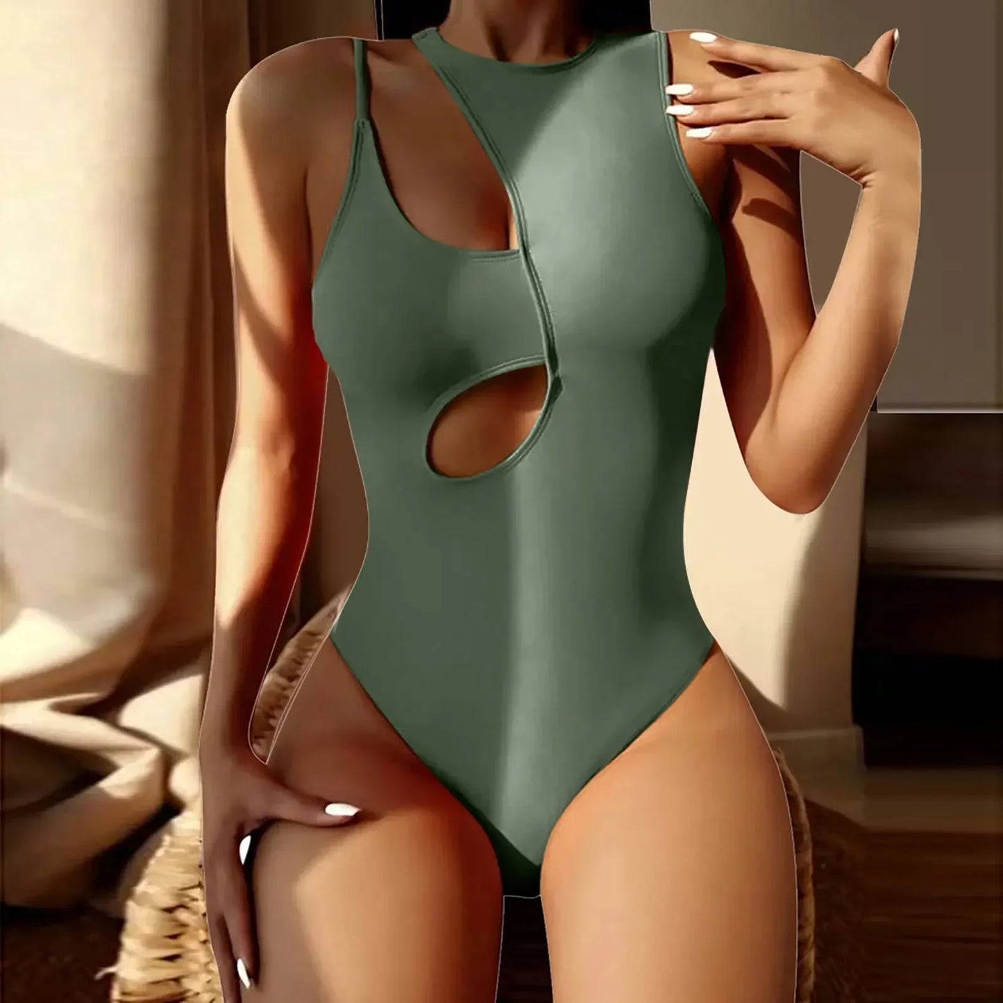 One Piece Hollow out Swimwear