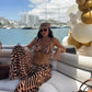 3 Pc Micro Print Bikini Swimwear with Cover Up