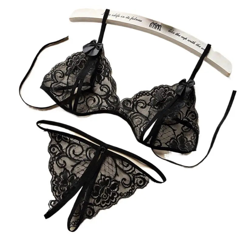 Exotic Blue Lingerie Lace Set