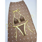 3pc Polka Dot Skirt Halter Bikini  Swimwear