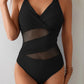 2026 One Piece Sexy Mesh Ring Link Swimwear