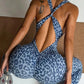 Sexy Leopard Print Sports Jumpsuit Activewear