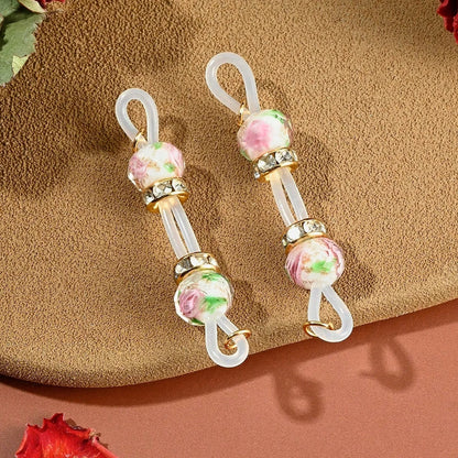 1 Pair Of Adjustable strap Nipple Rings Glitter Beads