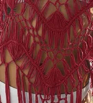 Sexy embroidered Hollow out Long Tassel Cover Up