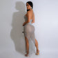 Fashionable halter beach cover up