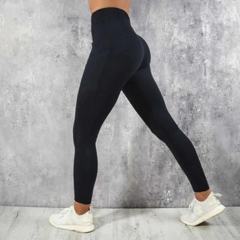 High Waist Yoga Fitness Leggings w Pocket