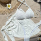 3-pc Bikini Set w/Skirt Wrinkled