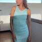 2026 Summer Knit Slim Vest Tassels Glitter Beach Coverup