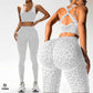 2PCS Leopard Yoga Scrunch High Waist Legging