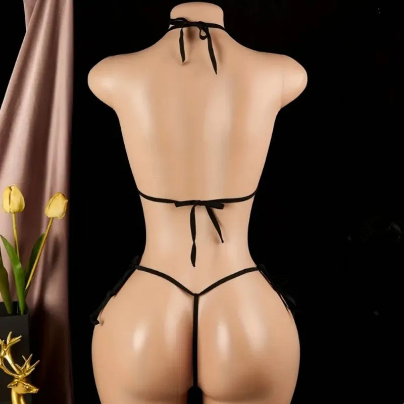 Sexy See-Thru Lace Bodysuit Open Crotch Teddy