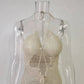 Fashionable halter beach cover up