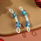 1 Pair Of Adjustable strap Nipple Rings Glitter Beads