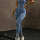 Sexy Leopard Print Sports Jumpsuit Activewear